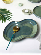 Grey Color Zig Zag Shaped Platter - The Golden Theory