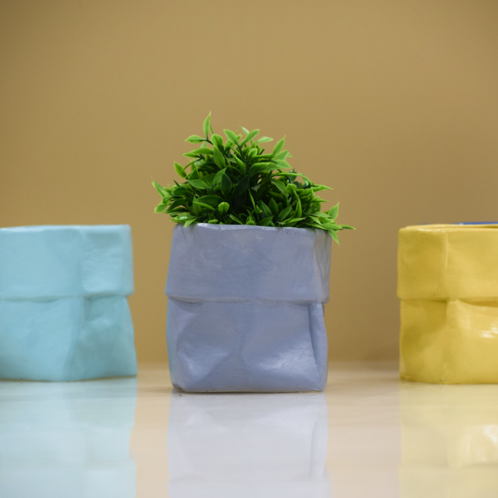 Grey Resin Planter Main image
