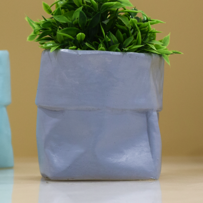 Grey Resin Planter Secondary image