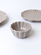 Grey Ripple Textured Ceramic Small Bowl - The Golden Theory