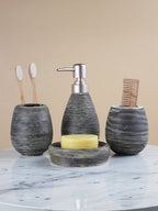 Grey Striped Bathroom Set - The Golden Theory