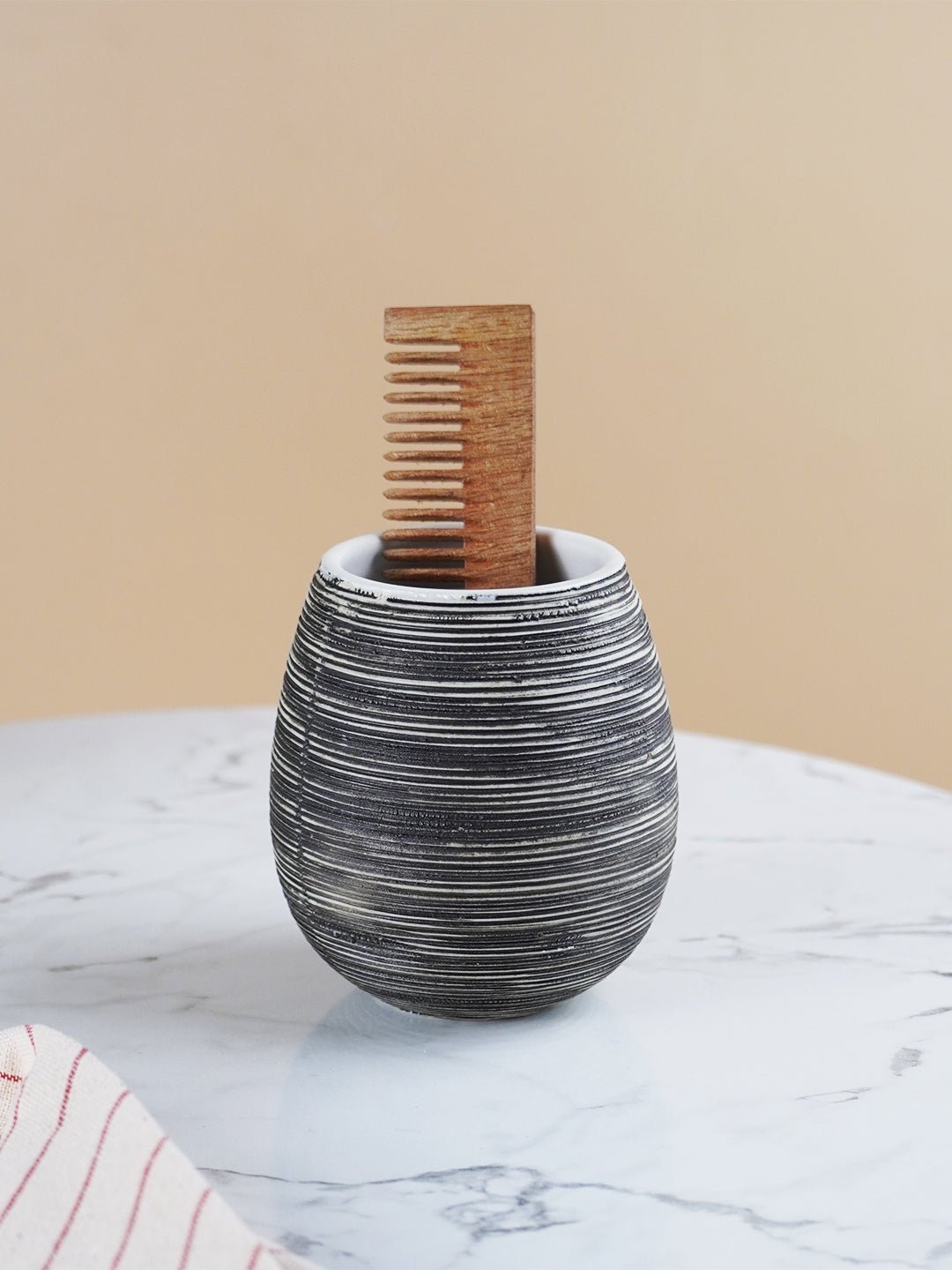 Grey Striped Bathroom Set - The Golden Theory