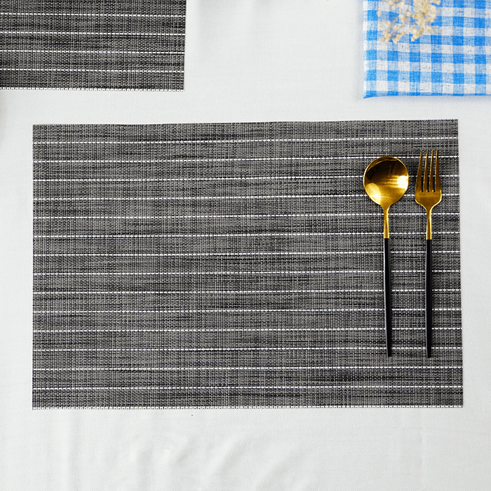 Grey Tableware Placemat Set | Set of 2,4,6 - The Golden Theory Main image
