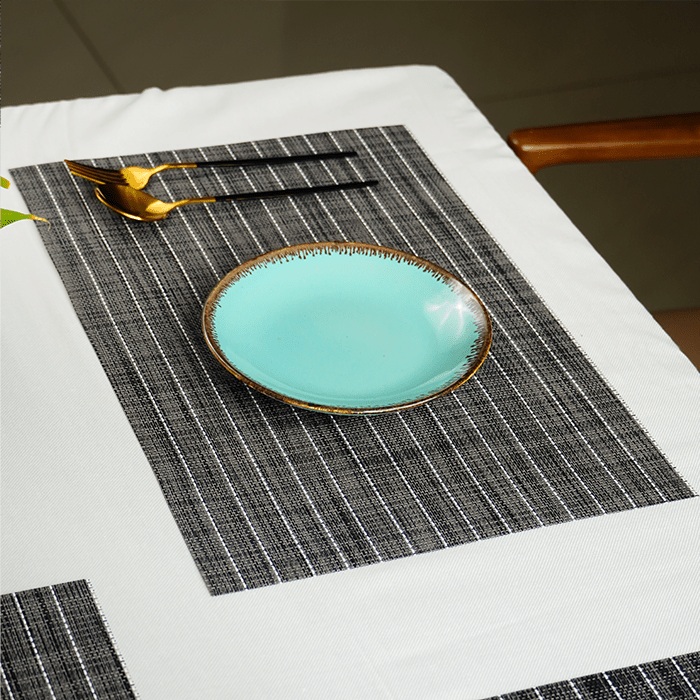 Grey Tableware Placemat Set | Set of 2,4,6 Secondary image