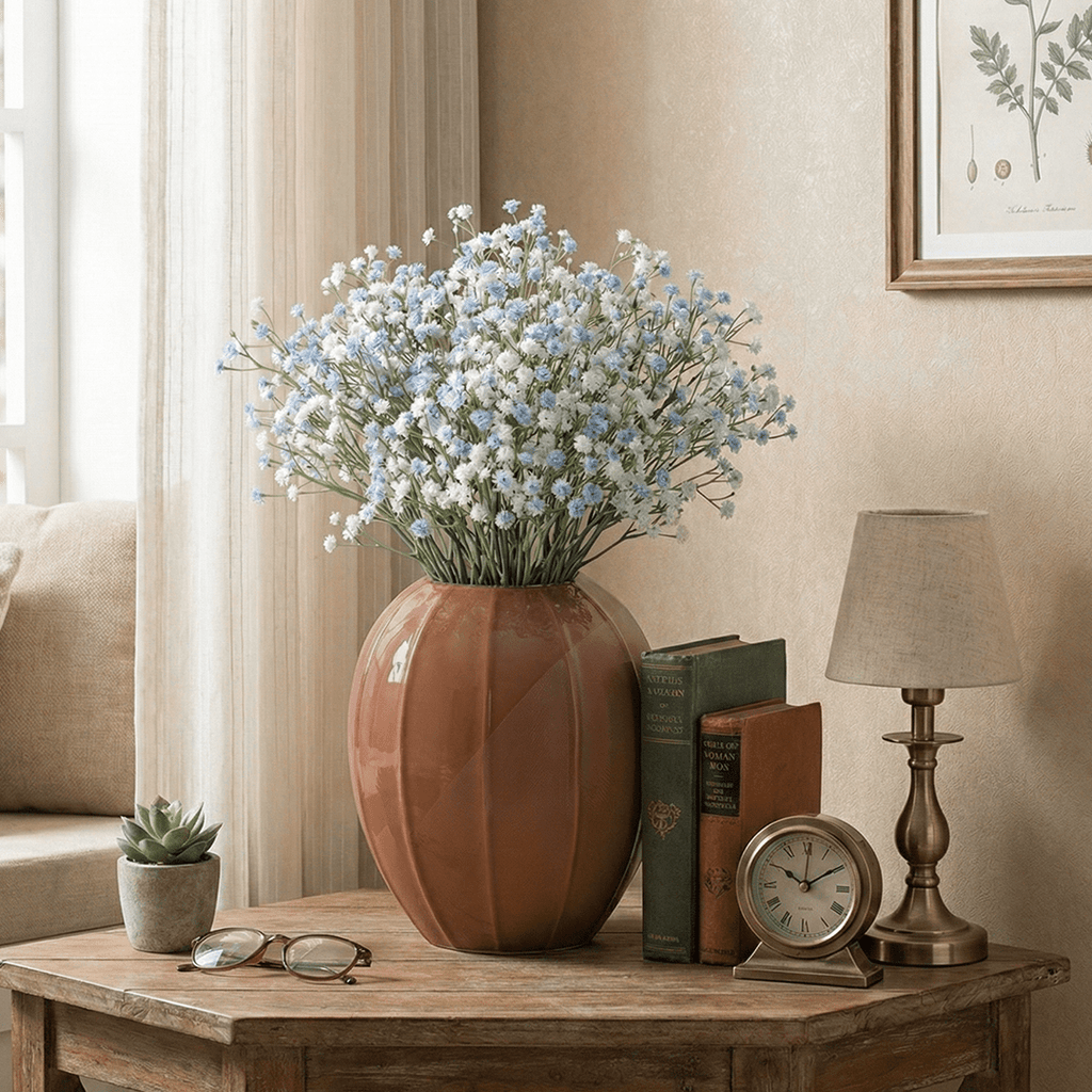 Half-Matte Half-Gloss Ceramic Flower Vase - The Golden Theory