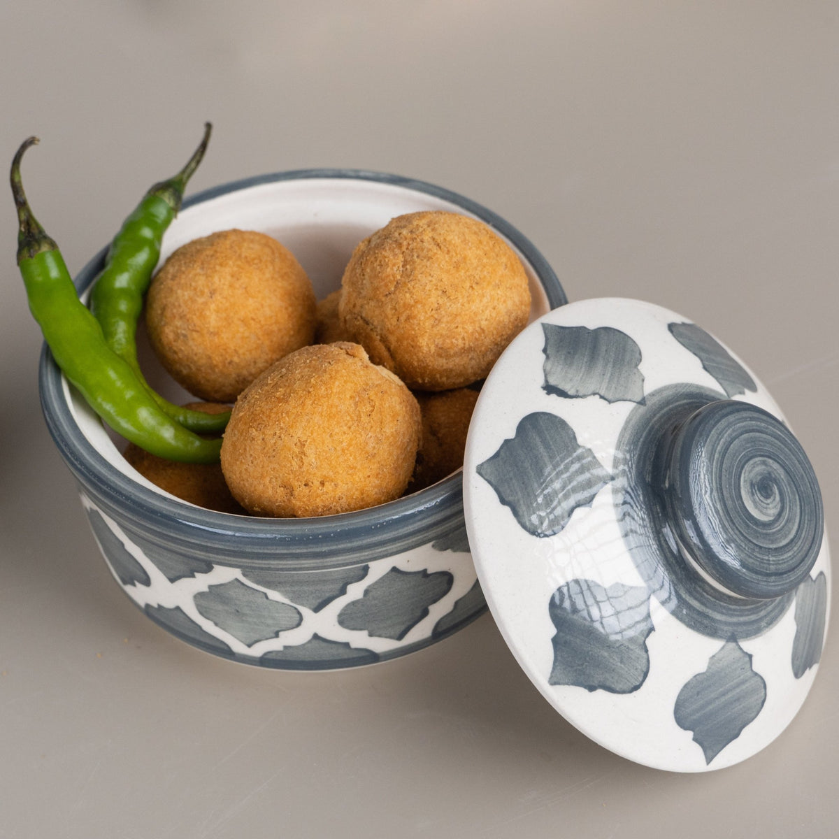 Hand Painted Ceramic Casserole | Set of 3 - The Golden Theory