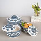 Hand Painted Ceramic Casserole | Set of 3 - The Golden Theory