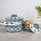 Hand Painted Ceramic Casserole | Set of 3 - The Golden Theory