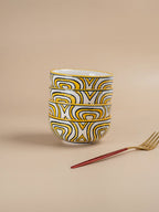 Hand-Painted Yellow Ceramic Bowls - Set of 4 - The Golden Theory