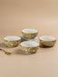 Hand-Painted Yellow Ceramic Bowls - Set of 4 - The Golden Theory