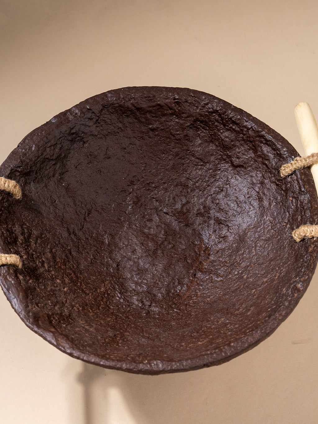 Handcrafted Paper Mache Pedestal Bowl - The Golden Theory