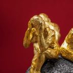 Hear no evil, see no evil, speak no evil Sculpture - The Golden Theory