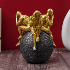Hear no evil, see no evil, speak no evil Sculpture - The Golden Theory
