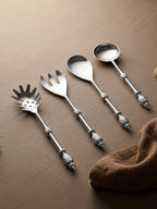 Heritage Collection 4-Piece Stainless Steel Serving Set - The Golden Theory