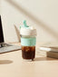 Iced Coffee Sipper with Mint Silicone Grip - The Golden Theory
