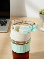 Iced Coffee Sipper with Mint Silicone Grip - The Golden Theory