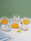 Irregular Wave Sculpted Clear Glasses Design - Set of 6 - The Golden Theory