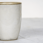 Ivory Ceramic Mug and Crescent Plate Set - The Golden Theory
