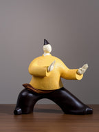 Kung Fu Master Figurine – Double Palm Guard Pose - The Golden Theory
