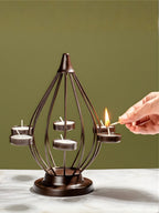 Lantern-Style Modern Brass Tealight Holder - The Golden Theory