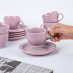 Lavender Ceramic Cup and Saucer - The Golden Theory