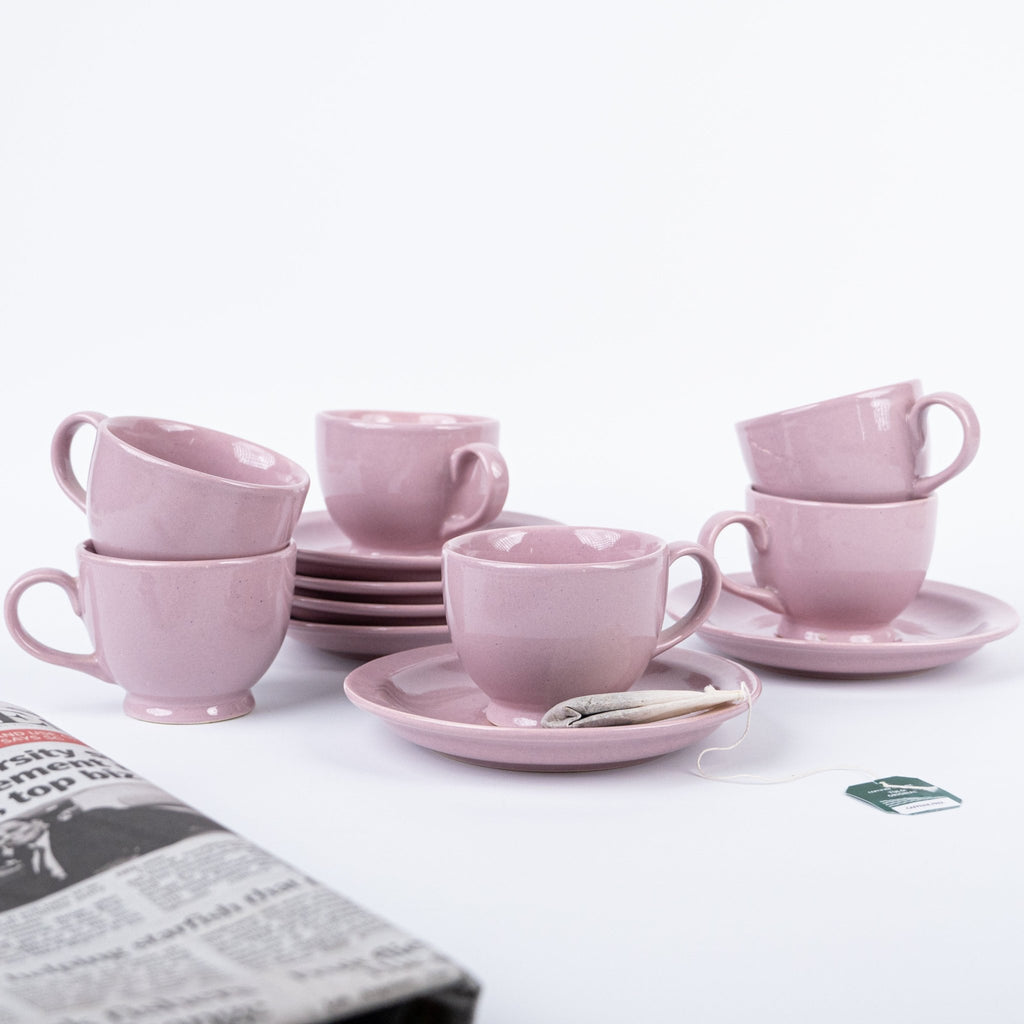 Lavender Ceramic Cup and Saucer - The Golden Theory