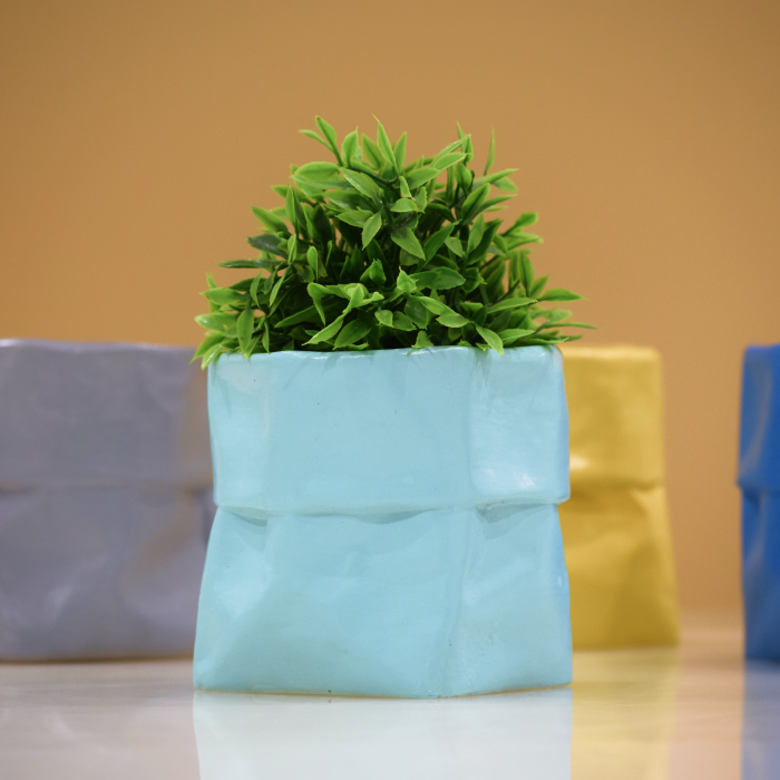 Light Blue Resin Planter Main image