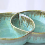 Light Green Ceramic Double Bowl - The Golden Theory