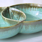 Light Green Ceramic Double Bowl - The Golden Theory