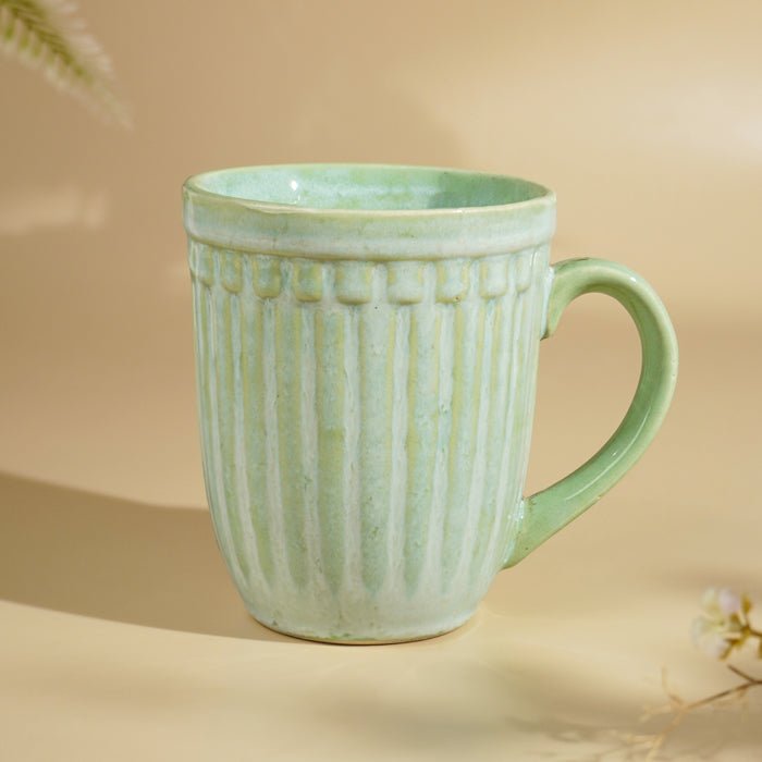 Light Green Handcrafted Ceramic Coffee Mug - The Golden Theory Main image