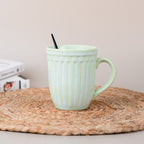 Light Green Handcrafted Ceramic Coffee Mug - The Golden Theory