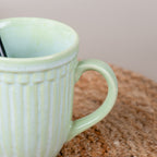 Light Green Handcrafted Ceramic Coffee Mug - The Golden Theory