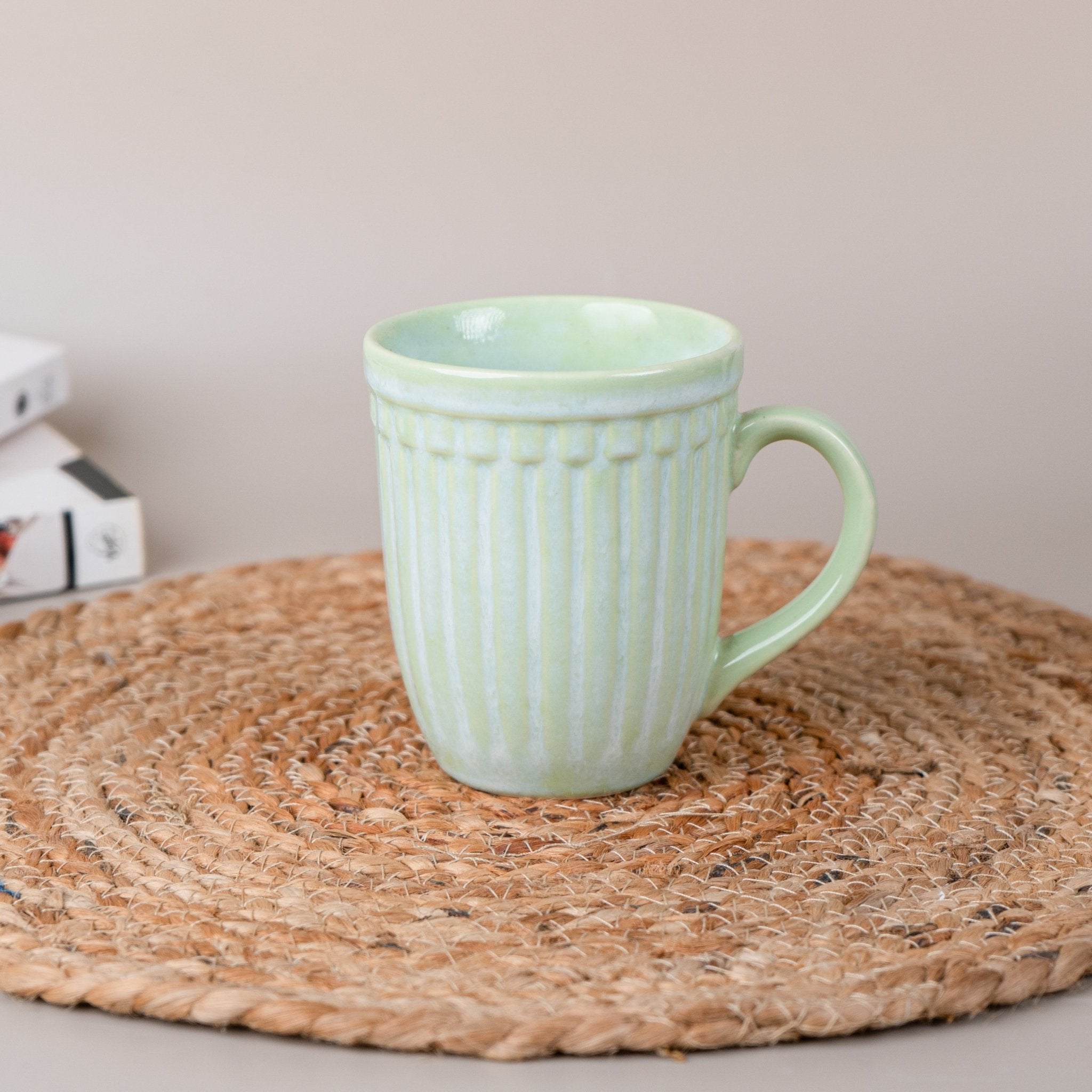 Light Green Handcrafted Ceramic Coffee Mug Secondary image