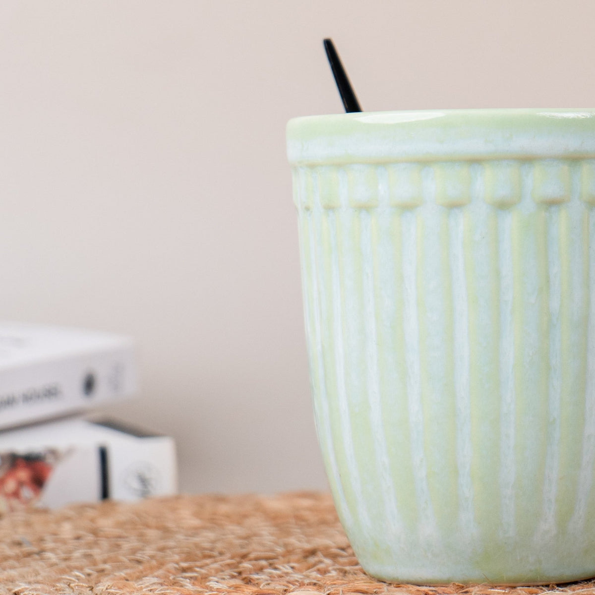 Light Green Handcrafted Ceramic Coffee Mug - The Golden Theory