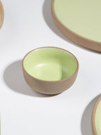 Light Green & Rust Ceramic Small Bowl - The Golden Theory