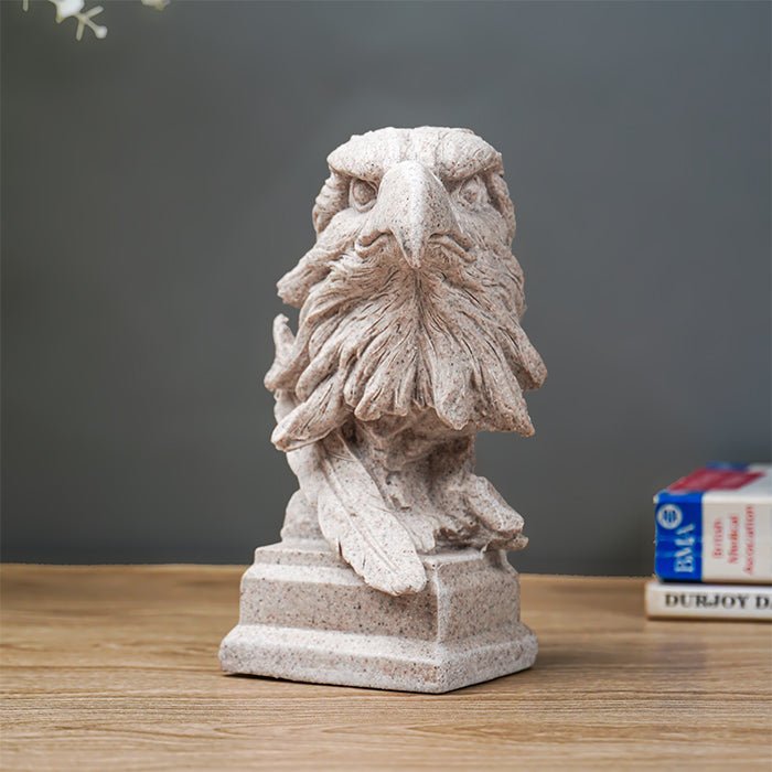 Majestic Eagle Head Sculpture - The Golden Theory