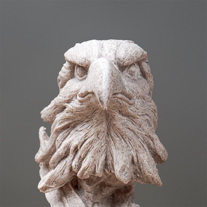 Majestic Eagle Head Sculpture - The Golden Theory
