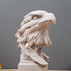 Majestic Eagle Head Sculpture - The Golden Theory