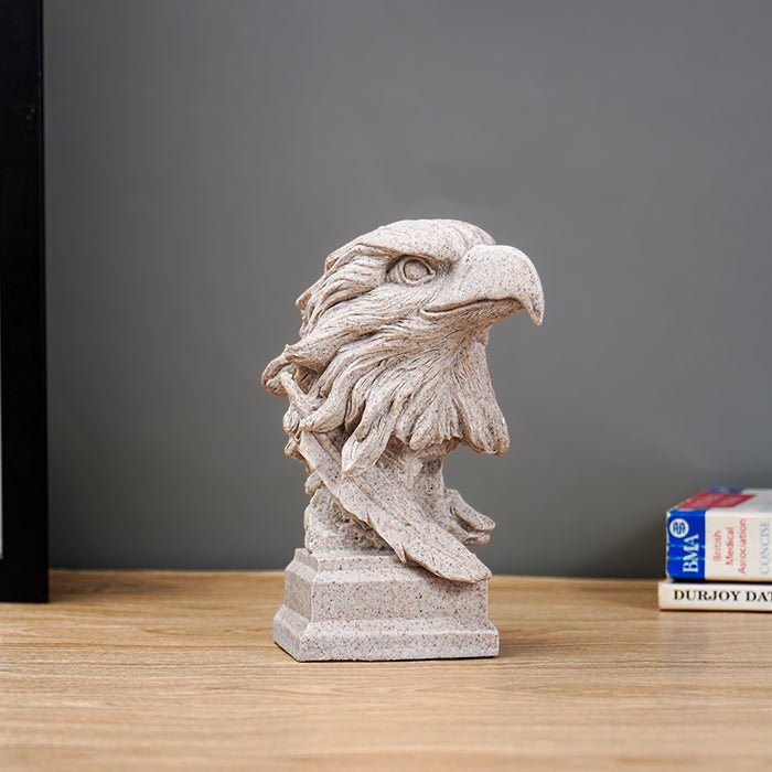 Majestic Eagle Head Sculpture - The Golden Theory