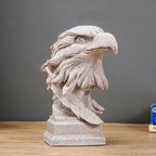 Majestic Eagle Head Sculpture - The Golden Theory