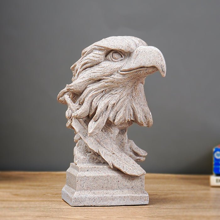 Majestic Eagle Head Sculpture - The Golden Theory