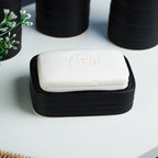 Matte Black Ceramic Bathroom Set of 4 - The Golden Theory