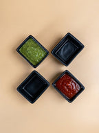 Matte Black Ceramic Dip Bowls Set - The Golden Theory