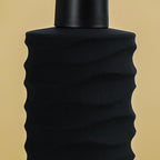 Matte Black Ripple Ceramic Soap Dispenser - The Golden Theory