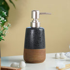 Matte Black Speckled Ceramic Bathroom Set of 4 - The Golden Theory
