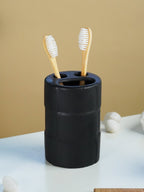 Matte Black Textured Ceramic Bathroom Set of 4 - The Golden Theory