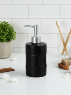 Matte Black Textured Ceramic Soap Dispenser - The Golden Theory