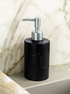 Matte Black Textured Ceramic Soap Dispenser - The Golden Theory