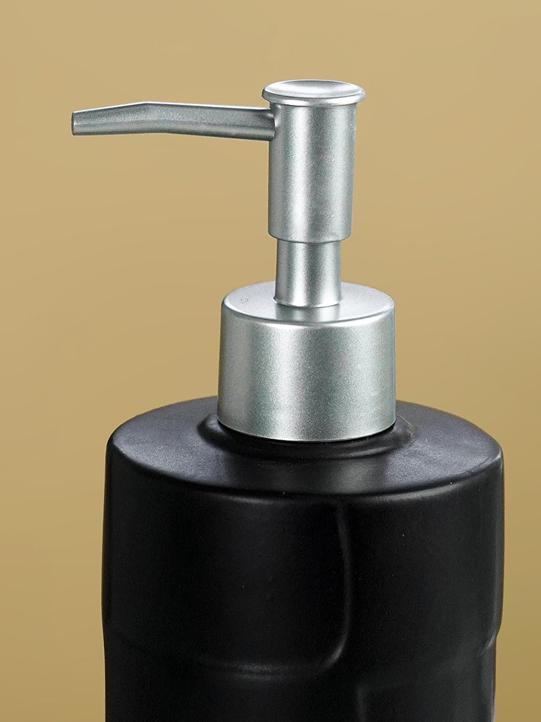 Matte Black Textured Ceramic Soap Dispenser Secondary image