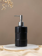 Matte Black Textured Ceramic Soap Dispenser - The Golden Theory